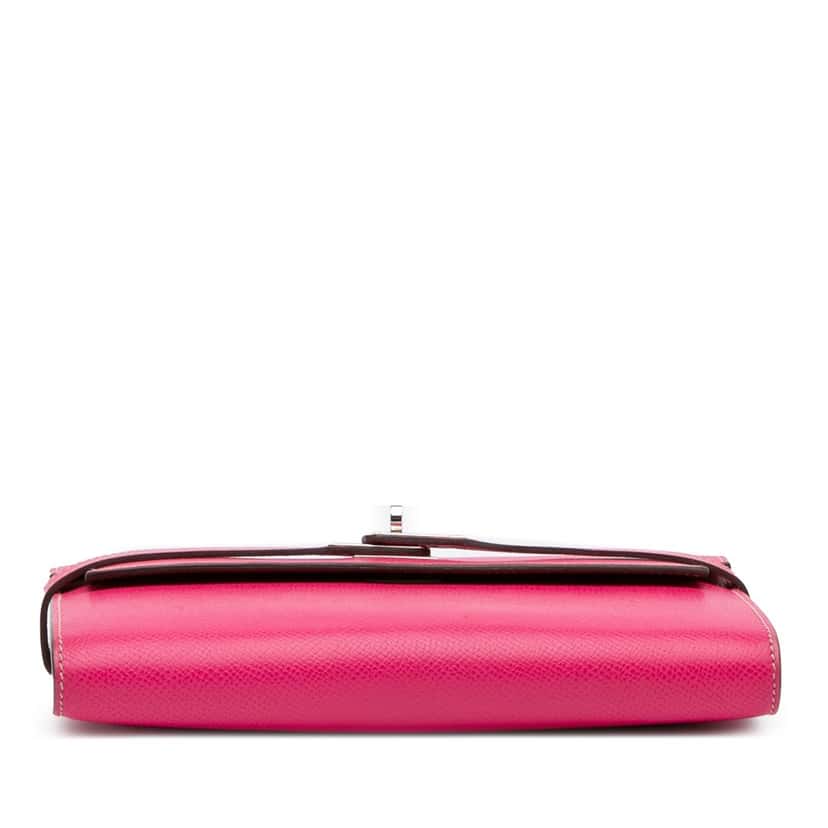 Hermès Epsom Kelly Longue Wallet Pink Leather Good condition - Inside View