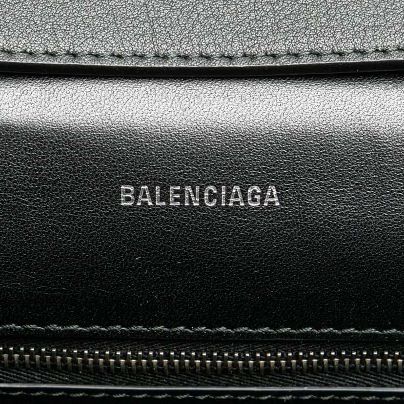 Balenciaga Medium Leather Soft Hourglass Crossbody Black Leather Good condition - Box View