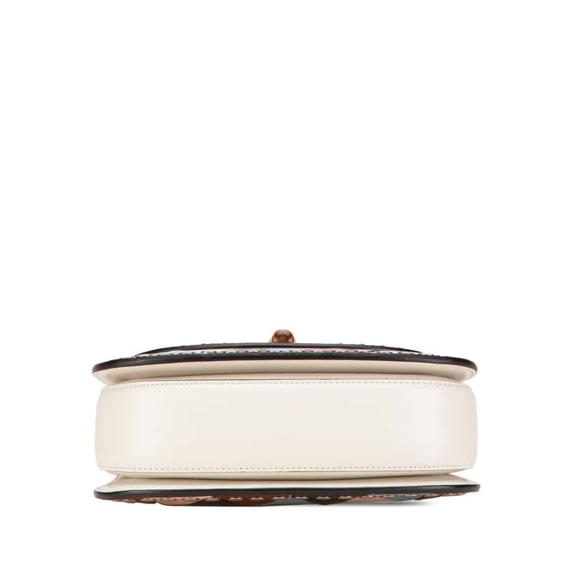 Gucci Calfskin Lovelight Bamboo Top Handle Bag MultiColor Leather Good condition - Inside View