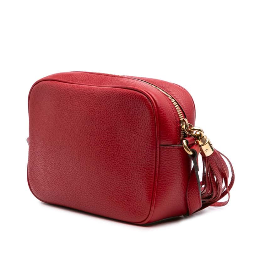 Gucci Leather Soho Disco Crossbody Red Leather Good condition - Back View