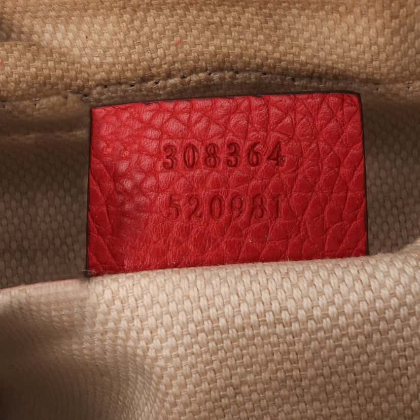Gucci Leather Soho Disco Crossbody Red Leather Good condition - Box View