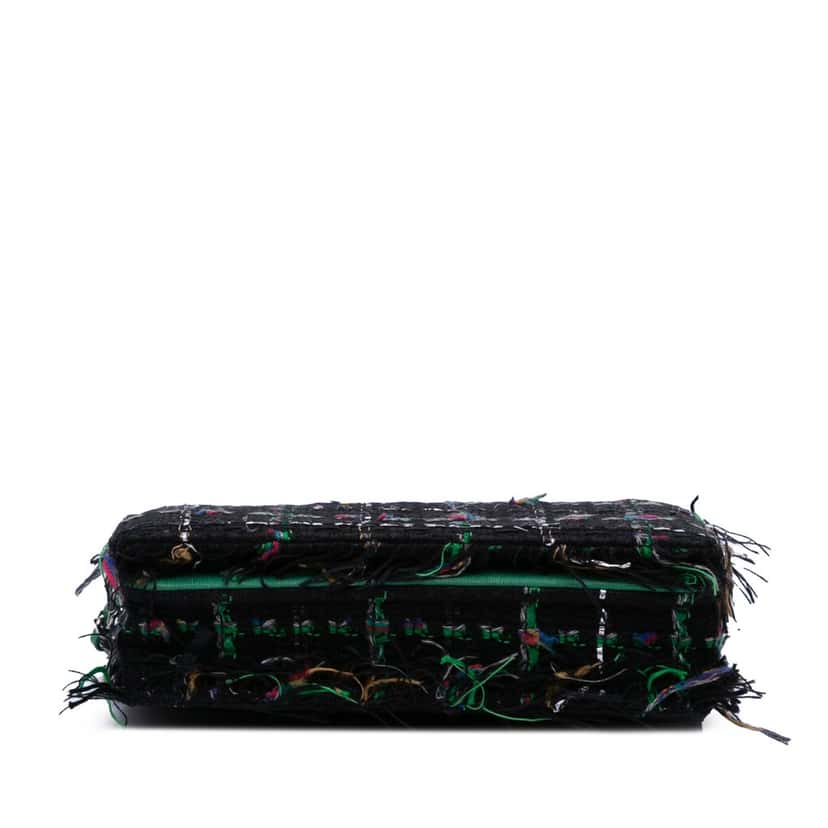Chanel Quilted Boucle Tweed Robot Charm Wallet On Chain Black Tweed Good condition - Inside View