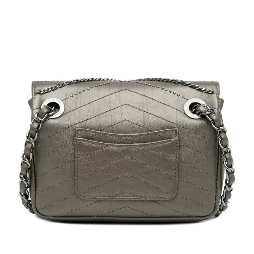 Chanel Small Chevron Data Center Envelope Flap Bag Gold Leather Very good condition - Inside View