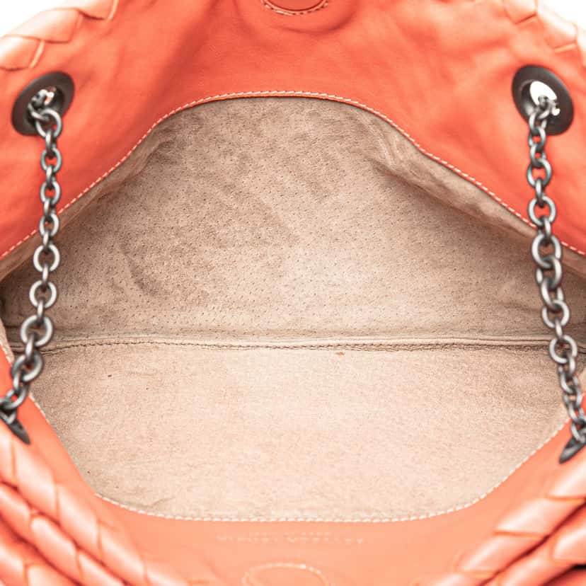 Bottega Veneta Nappa Intrecciato Duo Shoulder Bag Pink Leather Good condition - Box View