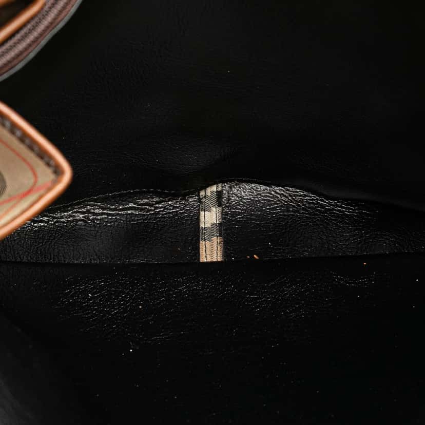 Burberry Haymarket Check Canvas Shoulder Bag Brown Canvas Good condition - Box View