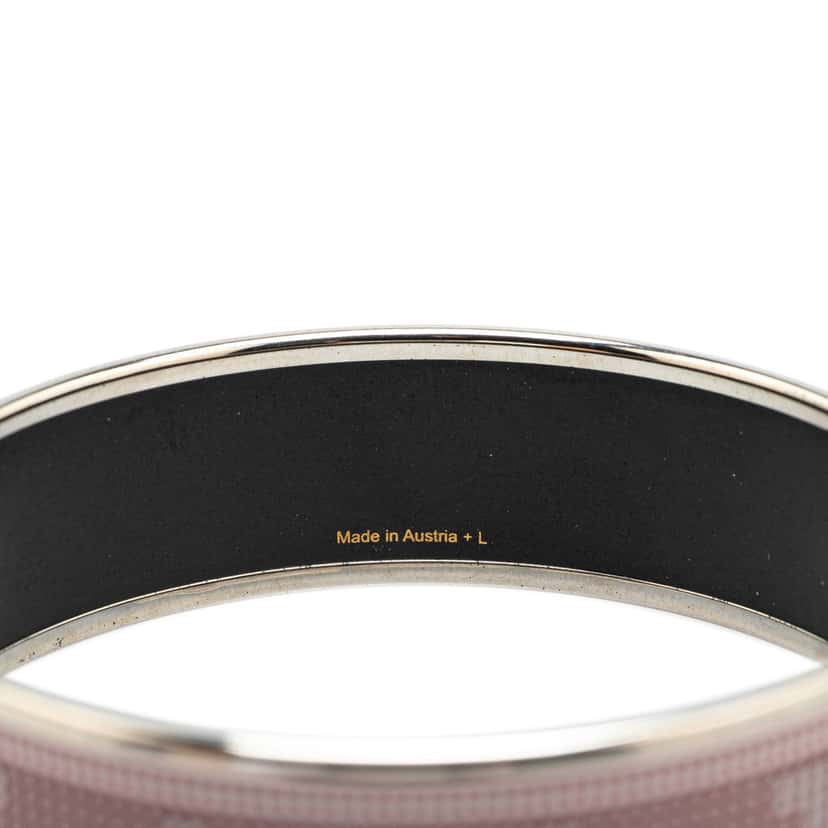 Hermès Wide H Dot Enamel Bangle 65 Pink Good condition - Box View