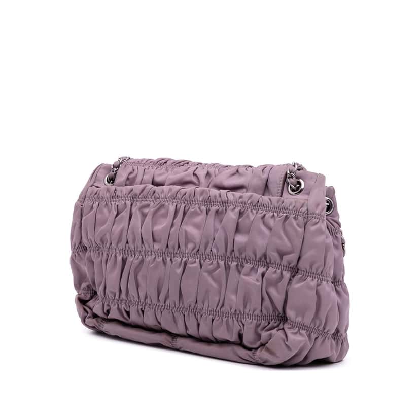 Prada Tessuto Gaufre Shoulder Bag Purple Good condition - Back View