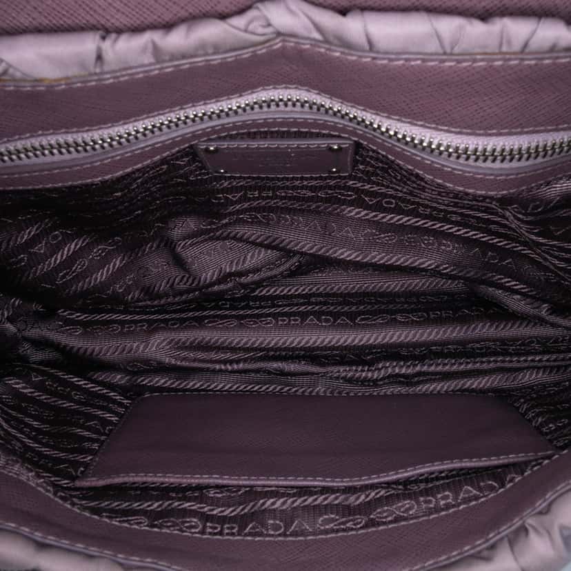 Prada Tessuto Gaufre Shoulder Bag Purple Good condition - Model View