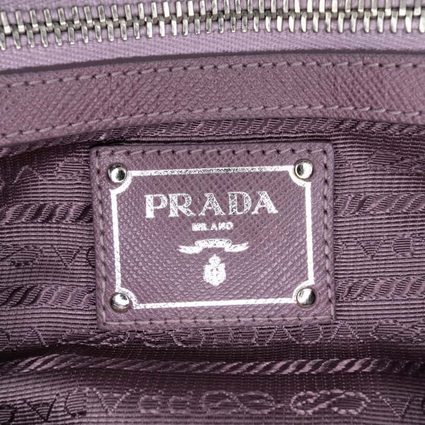 Prada Tessuto Gaufre Shoulder Bag Purple Good condition - Box View