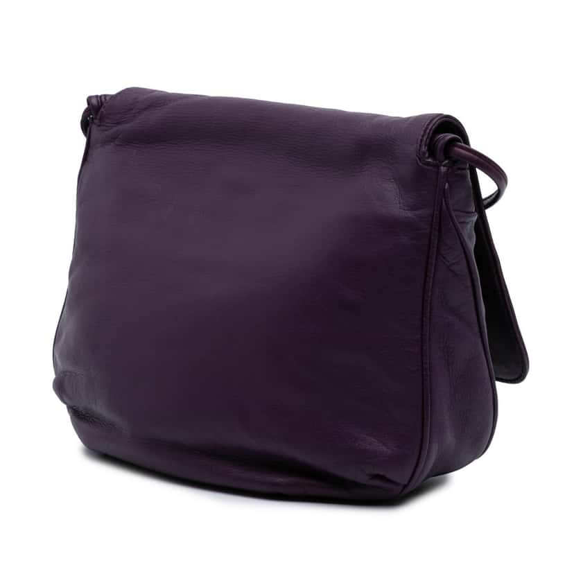 Loewe Anagram Nappa Crossbody Purple Leather Good condition - Back View