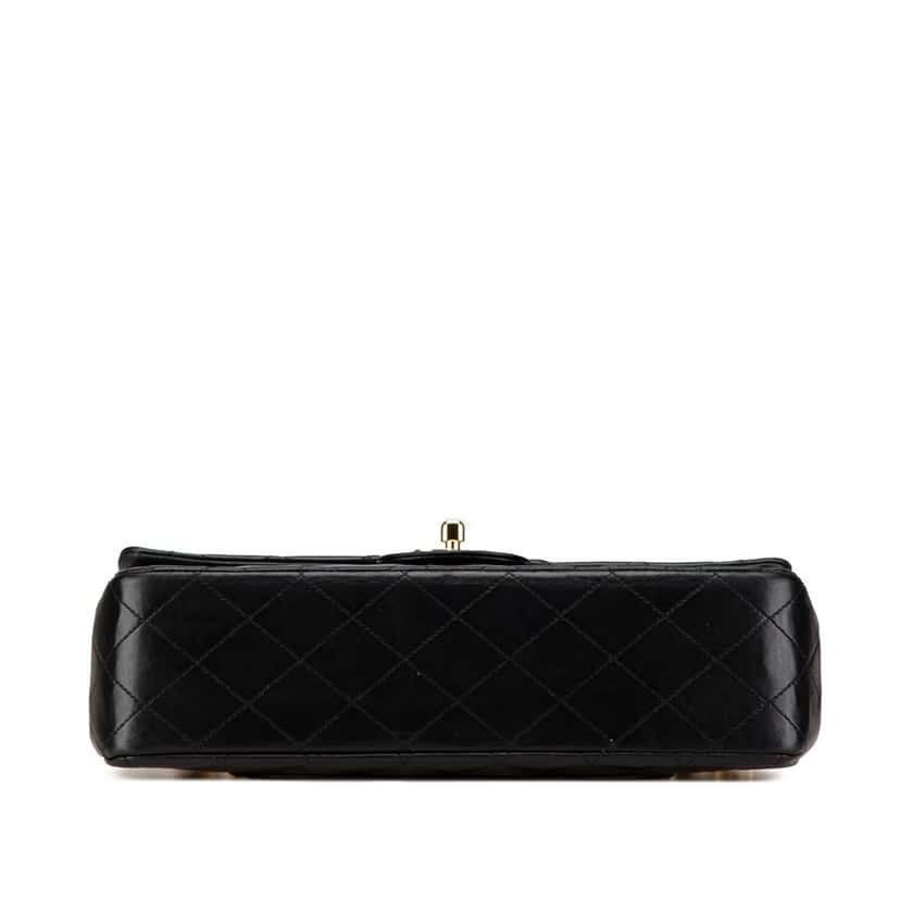 Chanel Medium Classic Lambskin Double Flap Black Leather Good condition - Inside View