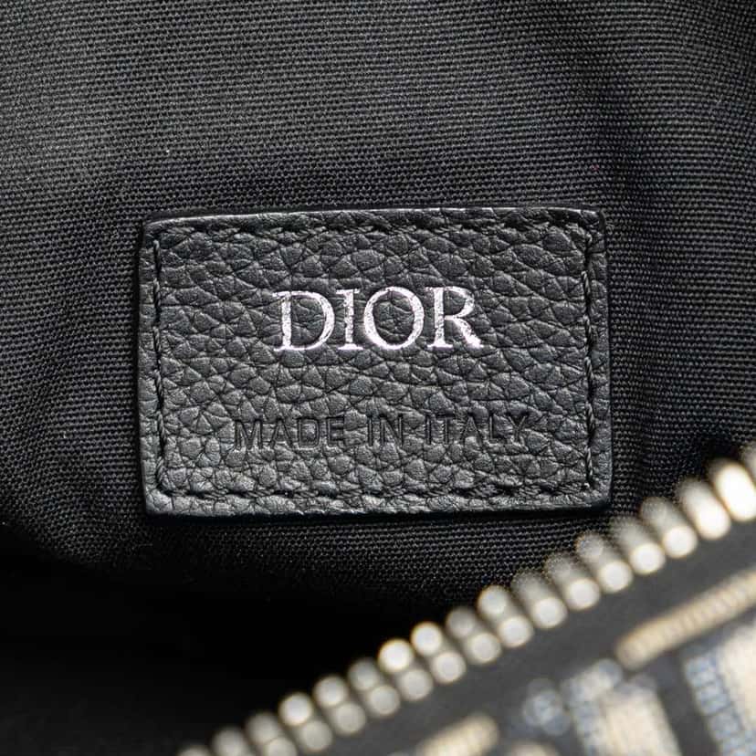 Dior Oblique Canvas Saddle Crossbody Blue Canvas Good condition - Box View