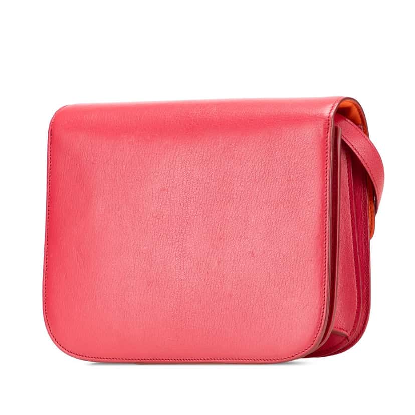 Celine Medium Calfskin Classic Box Red Leather Good condition - Back View