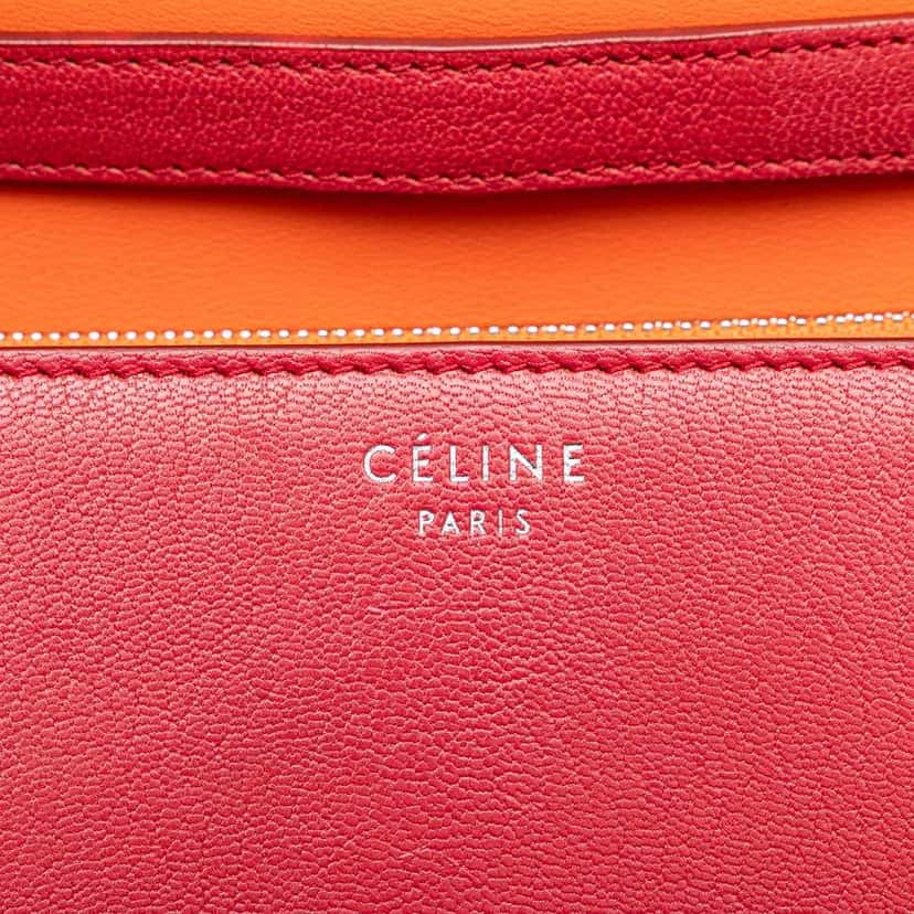 Celine Medium Calfskin Classic Box Red Leather Good condition - Box View