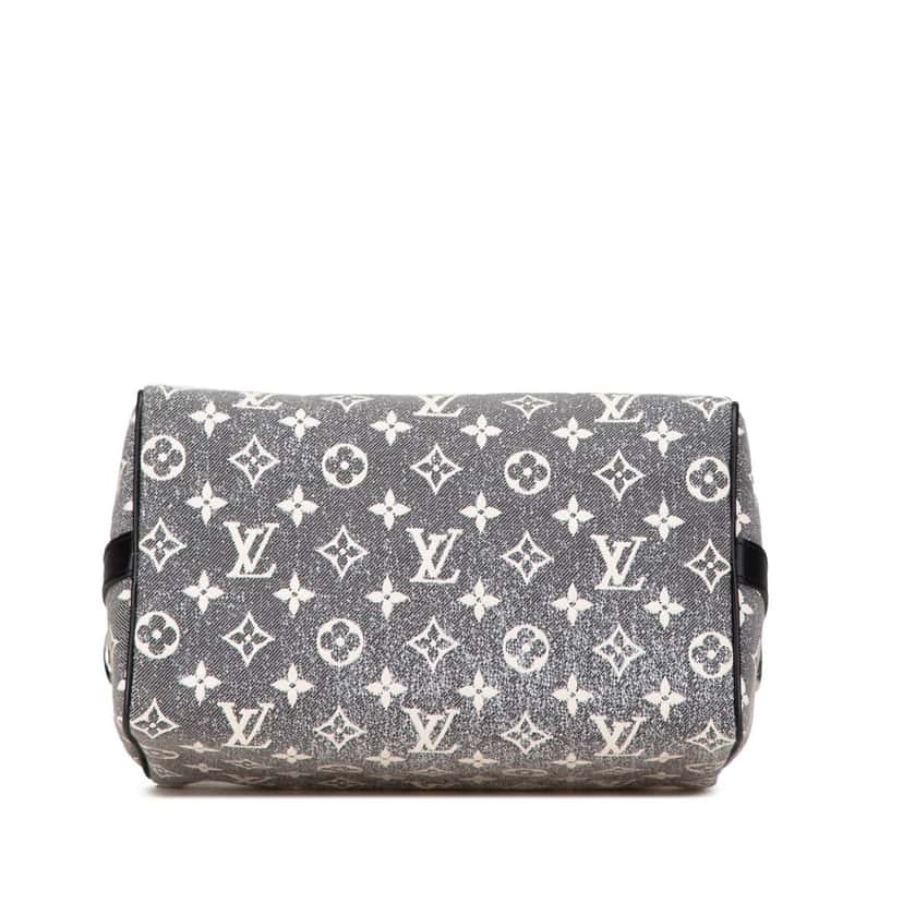 Louis Vuitton Monogram Jacquard Denim Speedy Bandouliere 25 Grey Denim Good condition - Inside View