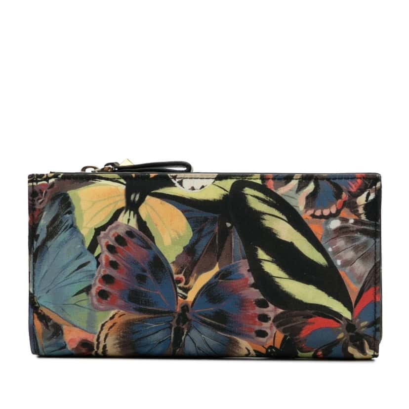 Valentino Printed Canvas Wallet Black Canvas Good condition - Box View