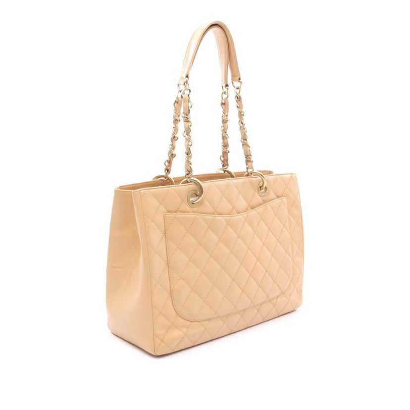 Chanel Caviar Grand Shopping Tote Brown Leather Good condition - Back View