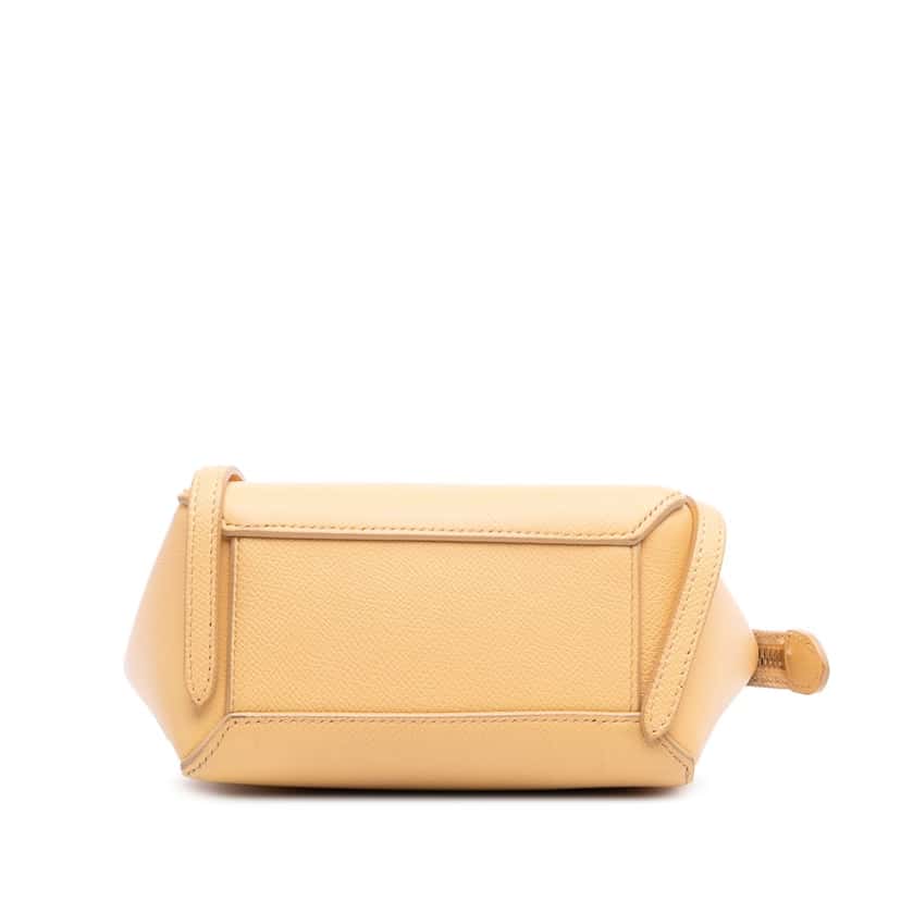 Celine Pico Grained Calfskin Belt Bag Yellow Leather Good condition - Inside View