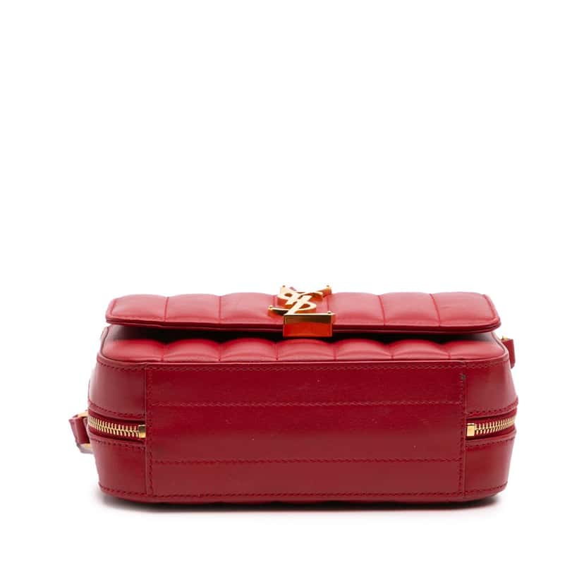 Saint Laurent Toy Lambskin Vicky Crossbody Red Leather Good condition - Inside View