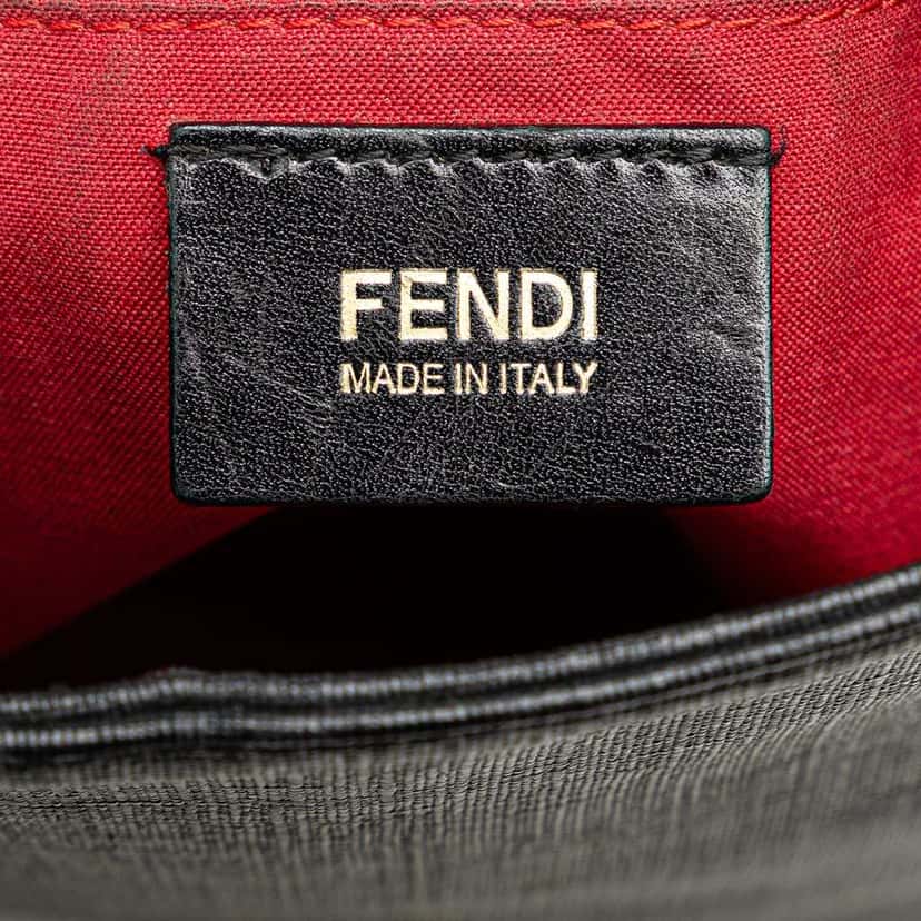 Fendi Zucchino Spalmati Crossbody Black Canvas Good condition - Box View