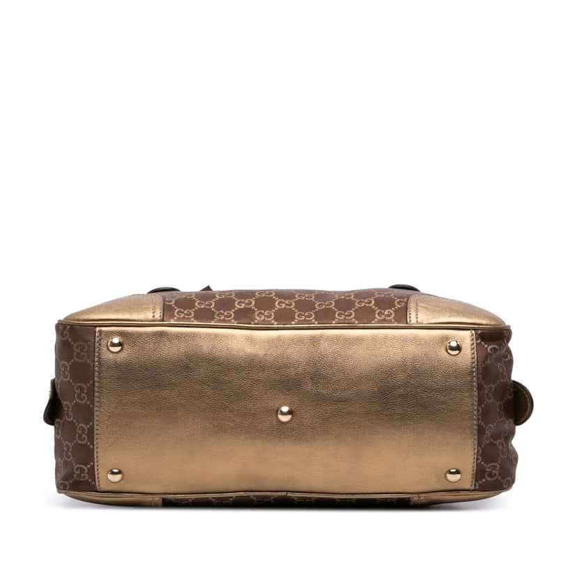 Gucci GG Satin Princy Shoulder Bag Brown Satin Good condition - Inside View
