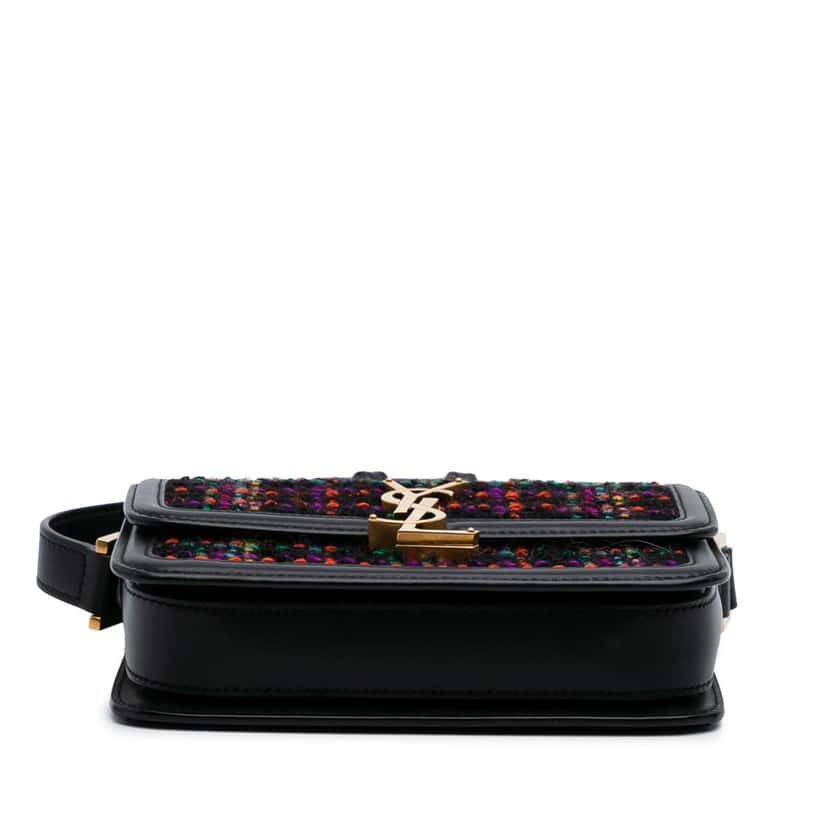 Saint Laurent Small Tweed Solferino Crossbody Black Tweed Good condition - Inside View