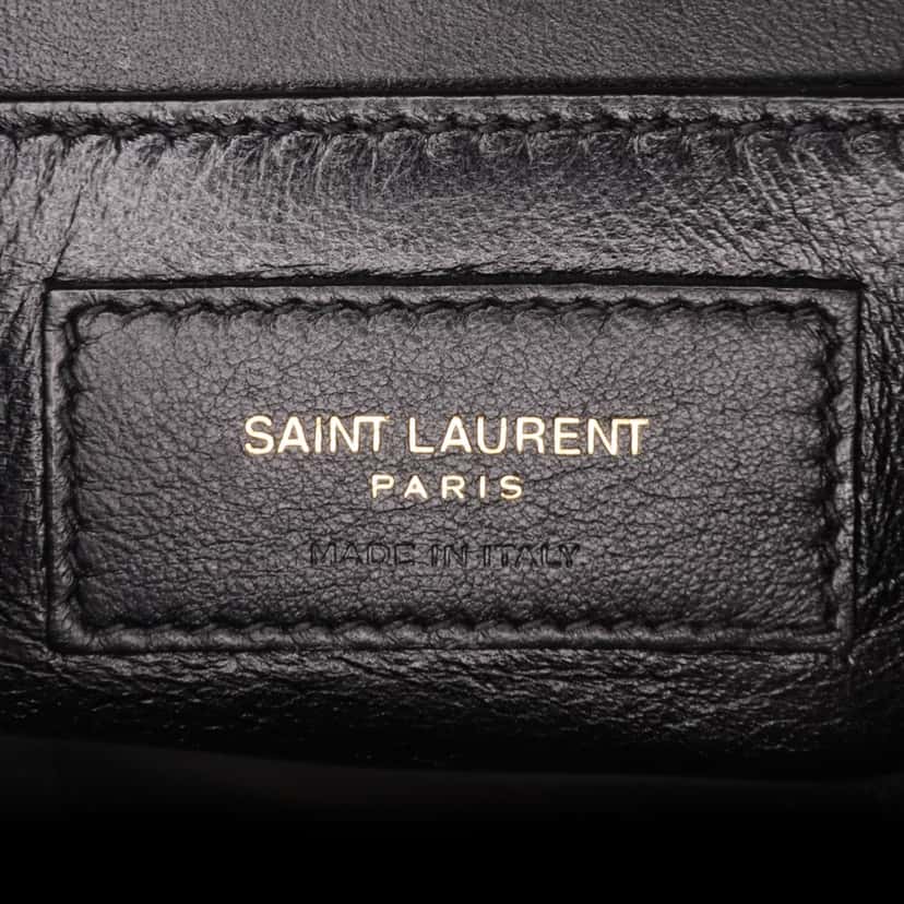 Saint Laurent Small Tweed Solferino Crossbody Black Tweed Good condition - Box View