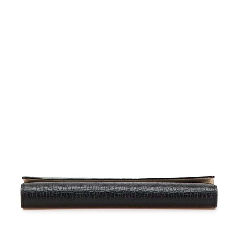 Loewe Anagram Grained Calfskin Long Wallet Black Leather Good condition - Inside View