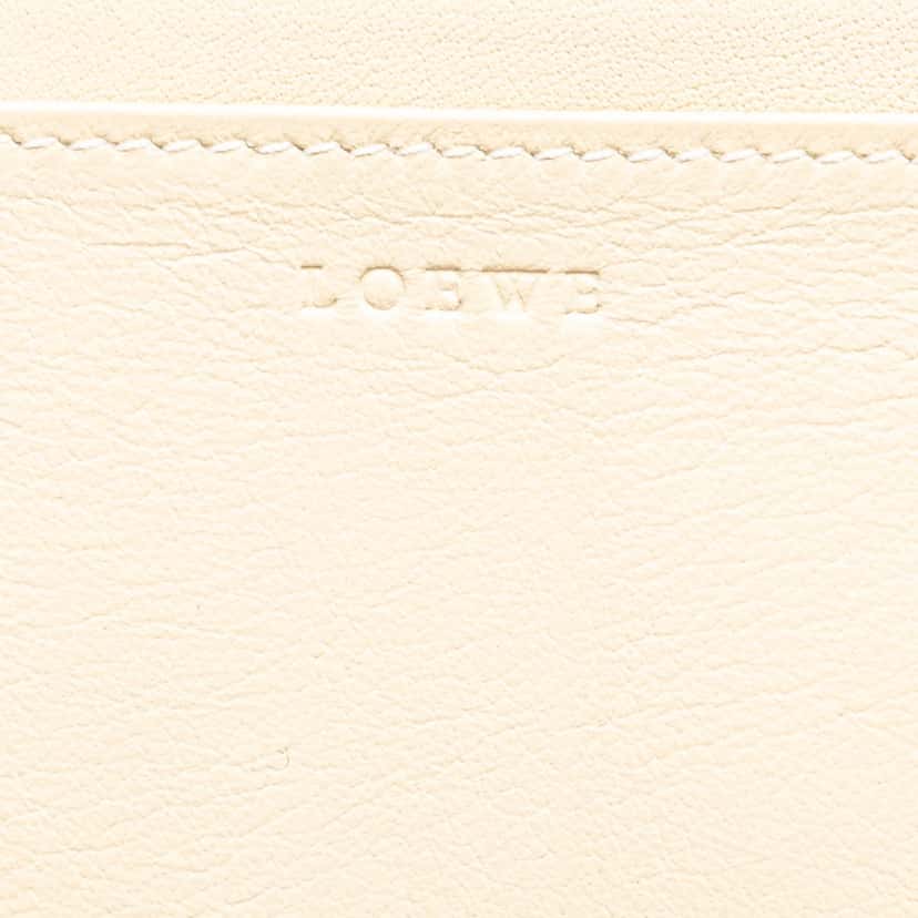 Loewe Anagram Grained Calfskin Long Wallet Black Leather Good condition - Box View