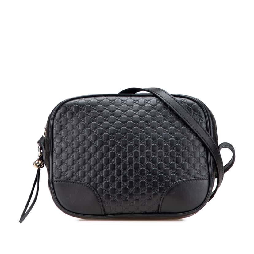 Gucci Microguccissima Bree Crossbody Black Leather Good condition - Front View