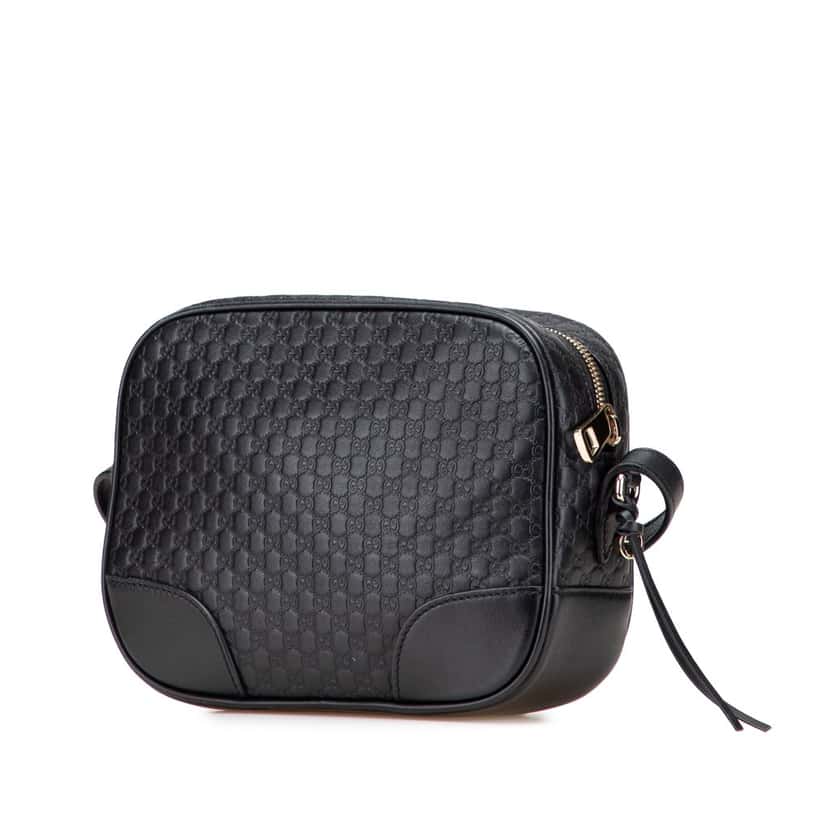 Gucci Microguccissima Bree Crossbody Black Leather Good condition - Back View