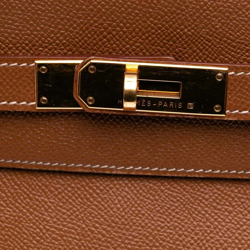 Hermès Togo Kelly II Retourne 32 Brown Leather Good condition - Box View