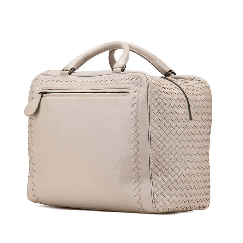 Bottega Veneta Nappa Intrecciato Handbag Brown Leather Good condition - Back View