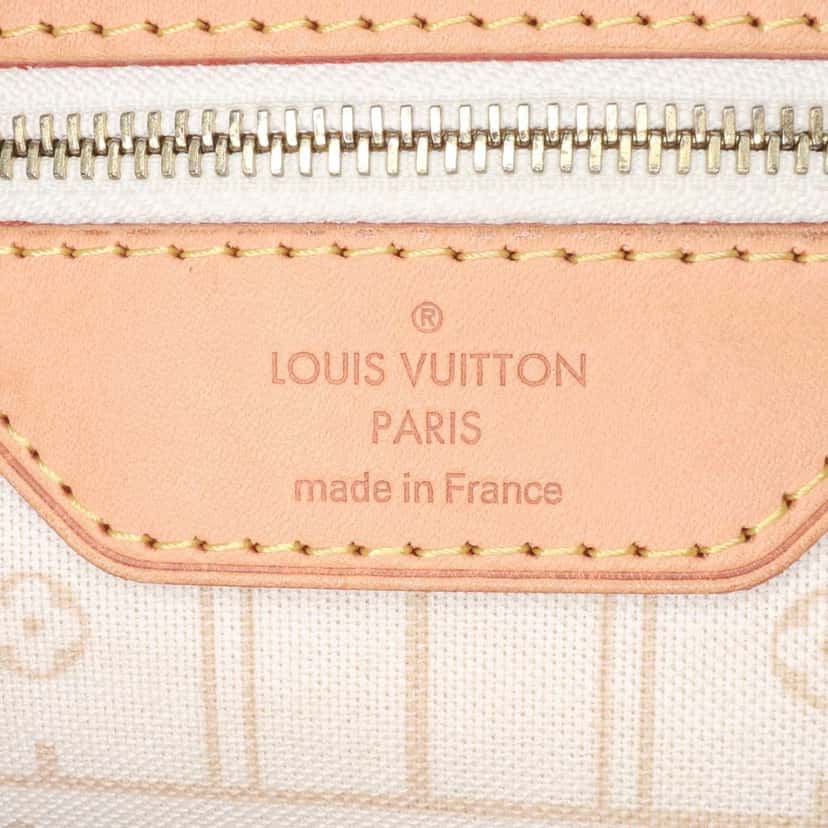Louis Vuitton Damier Azur Neverfull MM White Canvas Good condition - Box View