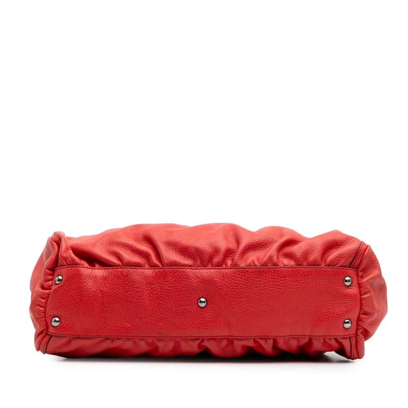 Gucci Calfskin Abbey D Ring Tote Red Leather Good condition - Inside View