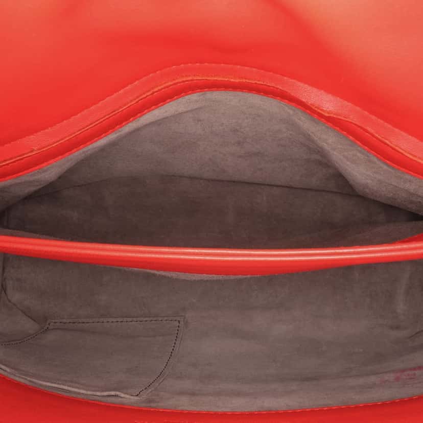 Bottega Veneta Large Nappa Intrecciato Olimpia Shoulder Bag Red Leather Good condition - Model View