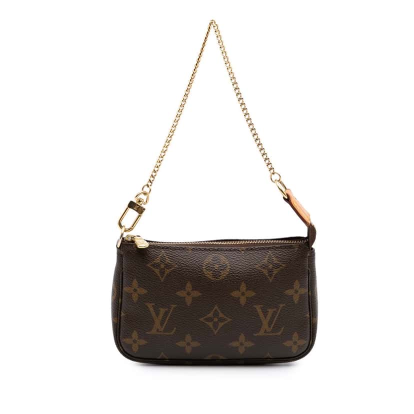 Louis Vuitton Monogram Mini Pochette Accessoires Brown Canvas Good condition - Front View