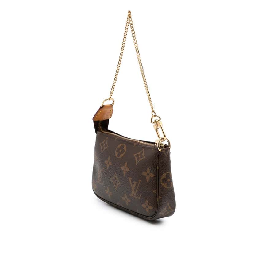 Louis Vuitton Monogram Mini Pochette Accessoires Brown Canvas Good condition - Back View