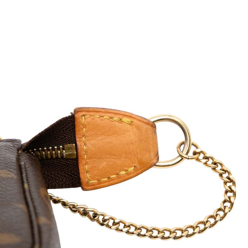 Louis Vuitton Monogram Mini Pochette Accessoires Brown Canvas Good condition - Box View