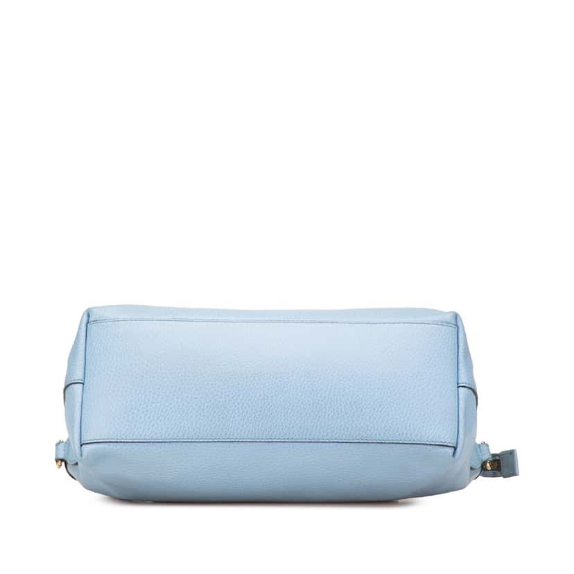 Gucci Leather Interlocking G Charmy Satchel Blue Leather Good condition - Inside View