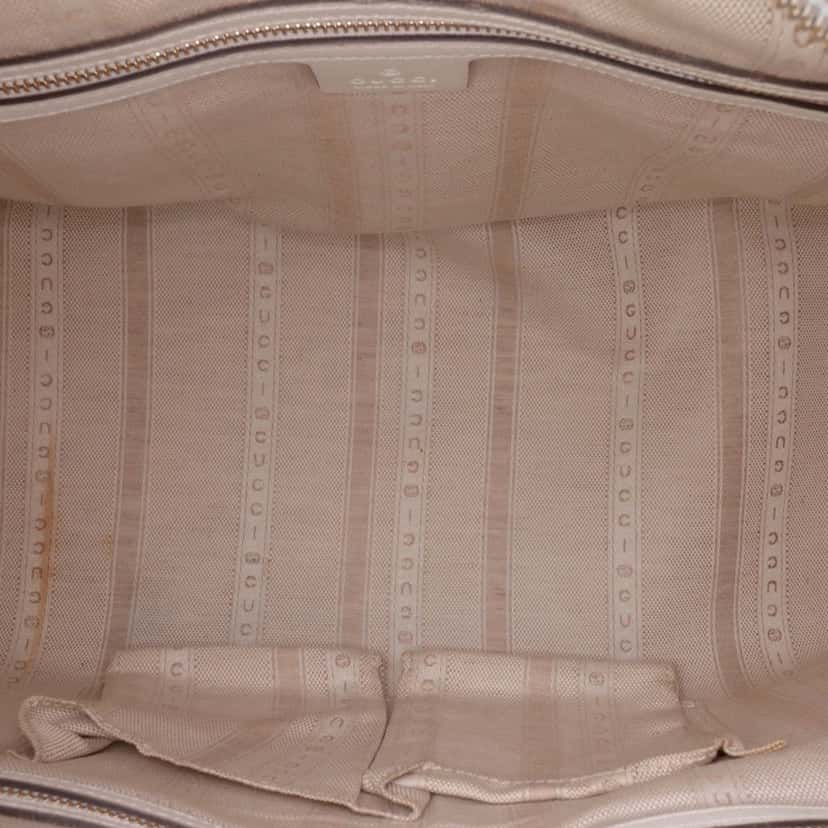 Gucci Diamante Leather Boston Bag White Leather Good condition - Model View