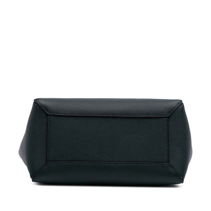 Celine Micro Grained Calfskin Belt Bag Green Leather Fair condition - Inside View