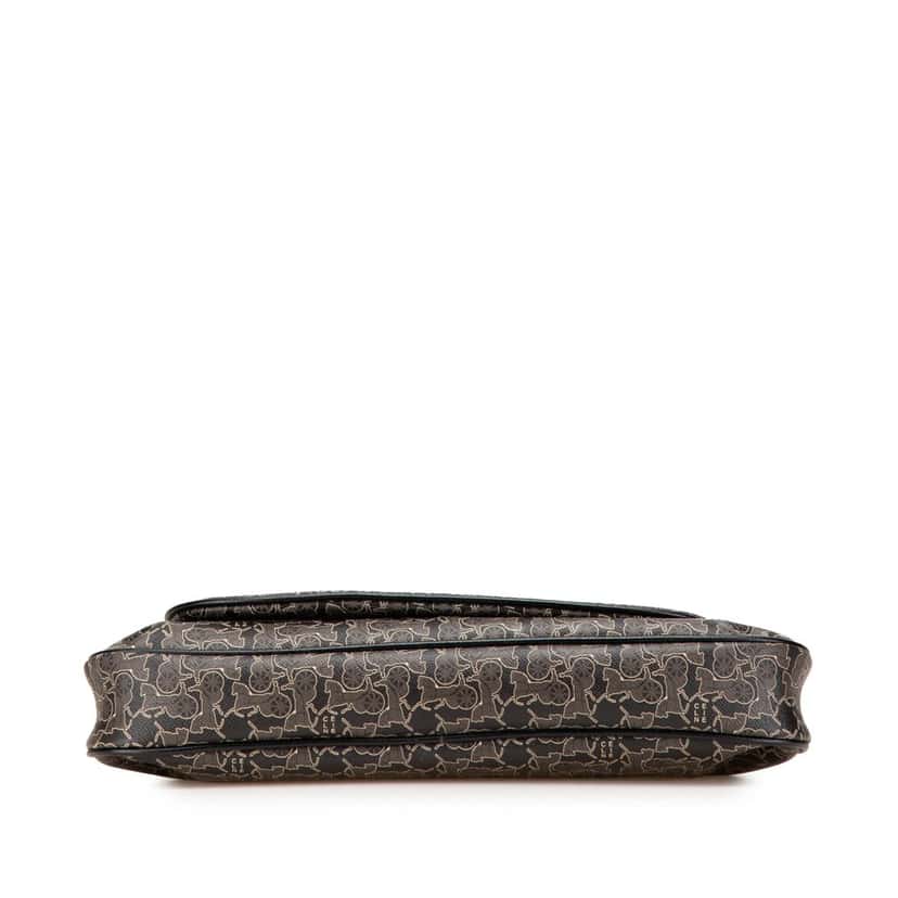 Celine Horse Carriage Coated Canvas Shoulder Bag Black Canvas Good condition - Inside View