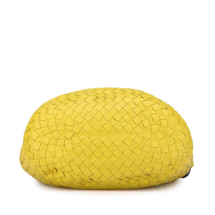 Bottega Veneta Nappa Intrecciato Bucket Bag Yellow Leather Very good condition - Inside View