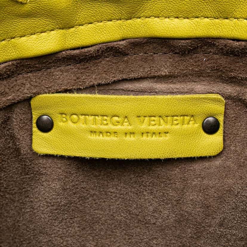 Bottega Veneta Nappa Intrecciato Bucket Bag Yellow Leather Very good condition - Box View