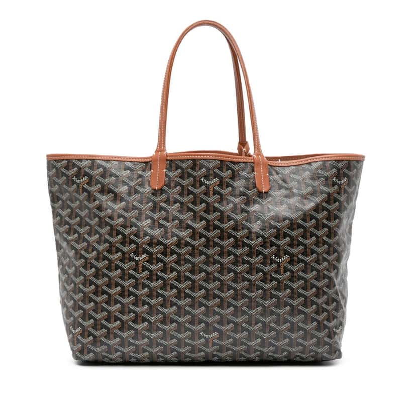 Goyard Goyardine Saint Louis PM Black Canvas Good condition - Front View