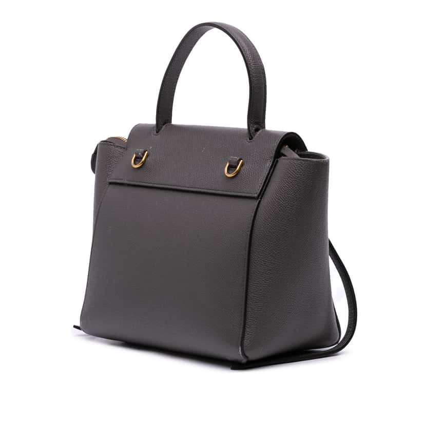 Celine Nano Grained Calfskin Belt Bag Brown Leather Good condition - Back View