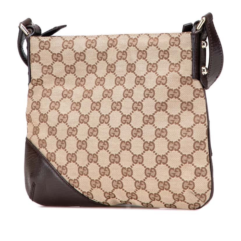 Gucci GG Canvas Hasler Web Crossbody Brown Canvas Good condition - Back View