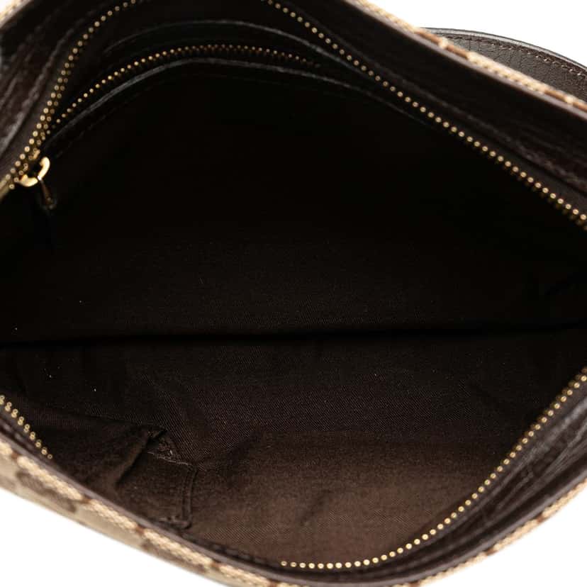 Gucci GG Canvas Hasler Web Crossbody Brown Canvas Good condition - Model View