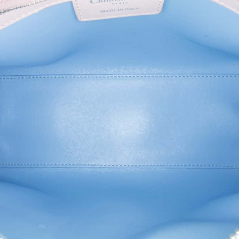 Dior Medium Tricolor Lambskin Cannage Lady Dior Red Leather Very good condition - Box View